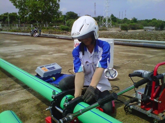เครื่องเชื่อมฟิวชั่นก้นท่อพลาสติก PVDF ใบรับรอง ISO