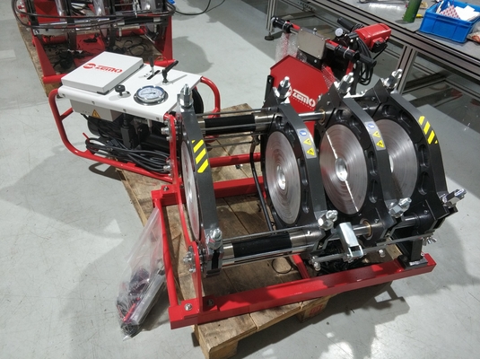 เครื่องเชื่อมฟิวชั่นก้นไฮดรอลิกสีแดงสำหรับ Fusion Joiner ปรับแต่งได้