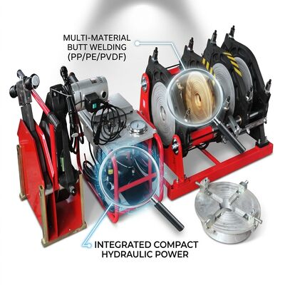 Semi-Auto 90-315mm HDPE Butt Fusion Welder | Hydraulic Data Logger