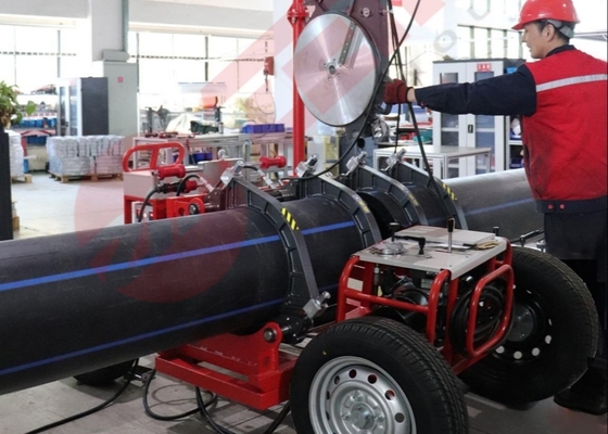 Field IPS Hydraulic ก้น Welder 16 '', เครื่องเชื่อมท่อฟิวชั่นพร้อมเครน